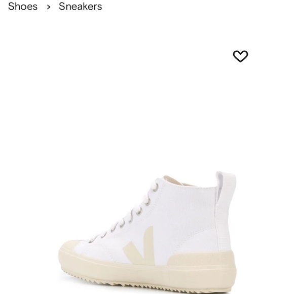Veja white canvas hightop sneakers size 36 - Picture 6 of 7